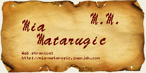 Mia Matarugić vizit kartica
